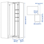 Дополнительный угловой модуль д/гардероба/4 полки - IKEA PAX, бежевый, 53x58x236, ПАКС ИКЕА