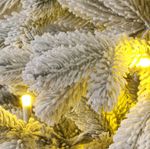 Заснеженная елка с Гирляндой встроенной «Королева леса» (Литая хвоя) 185 см / 1,85 м