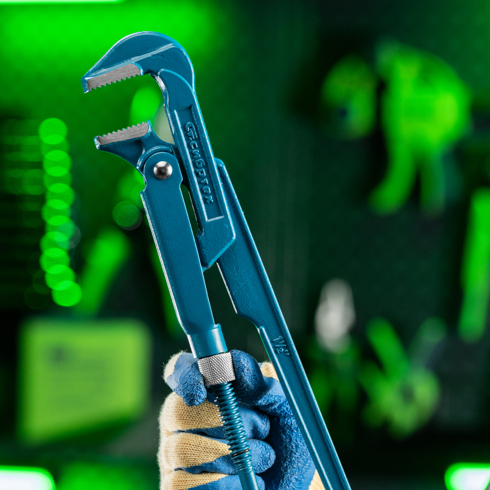 Ключ трубный рычажный №2, 1.5", литой, тип "L" Сибртех