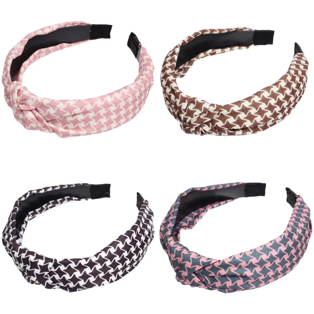 Ободок для волос «МАРЦИПАН», пианто, ширина 2,8см, микс 4 цвета