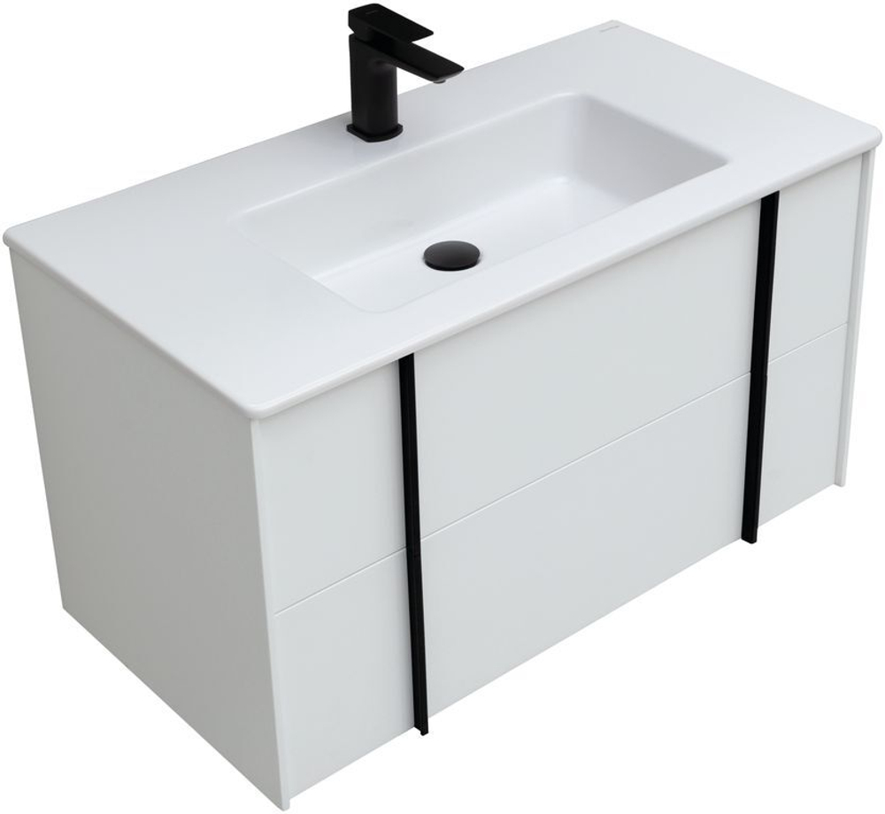 Тумба с раковиной Allen Brau Reality 90 см 1.32006.WM матовый белый