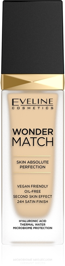 Eveline Cosmetics Wonder Match - Жидкая тональная основа длительного действия с гиалуроновой кислотой, 30 ml