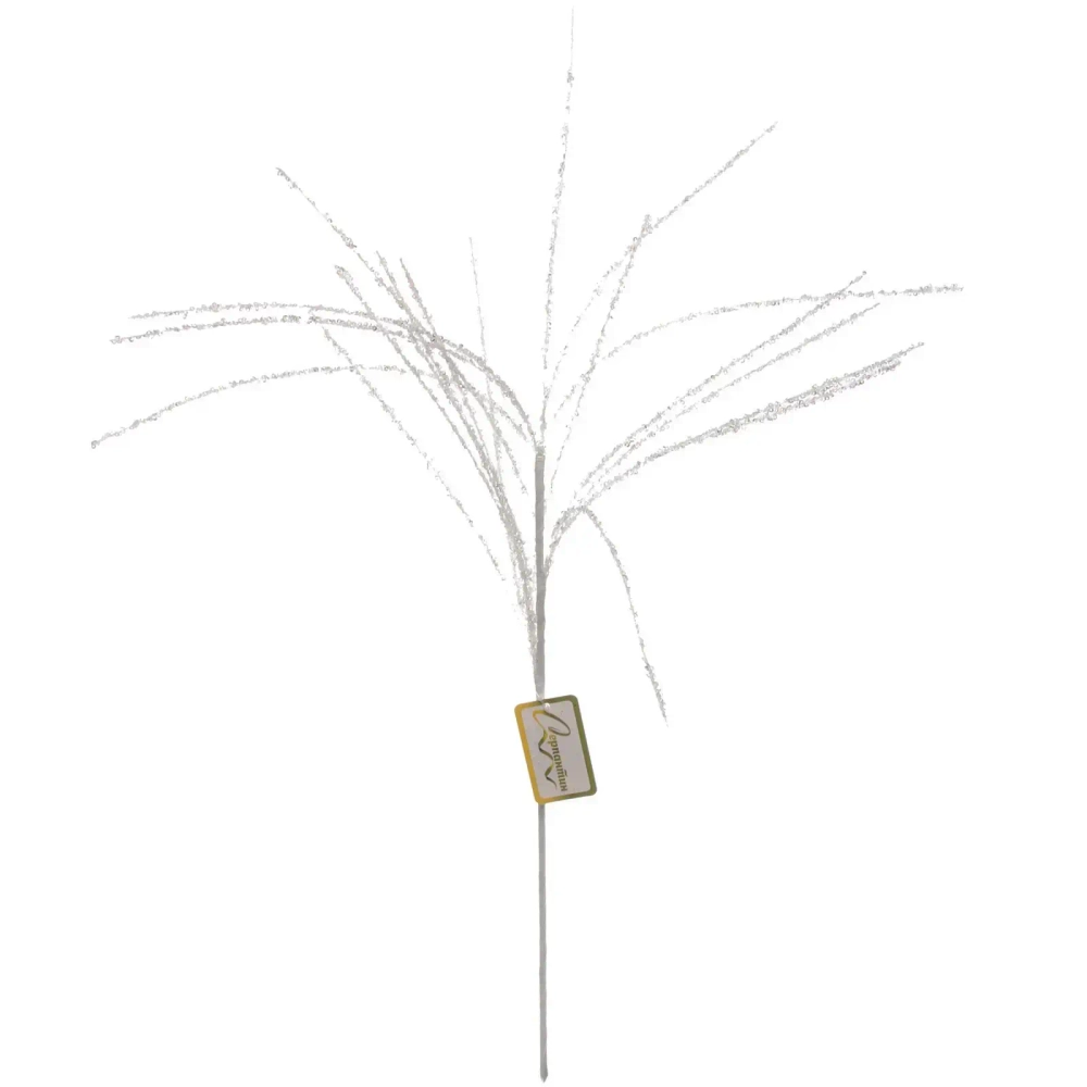 Ветка декоративная «Снежный блеск» 80 см, Белый