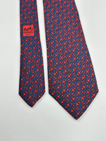 Галстук синий с якорями Hermes