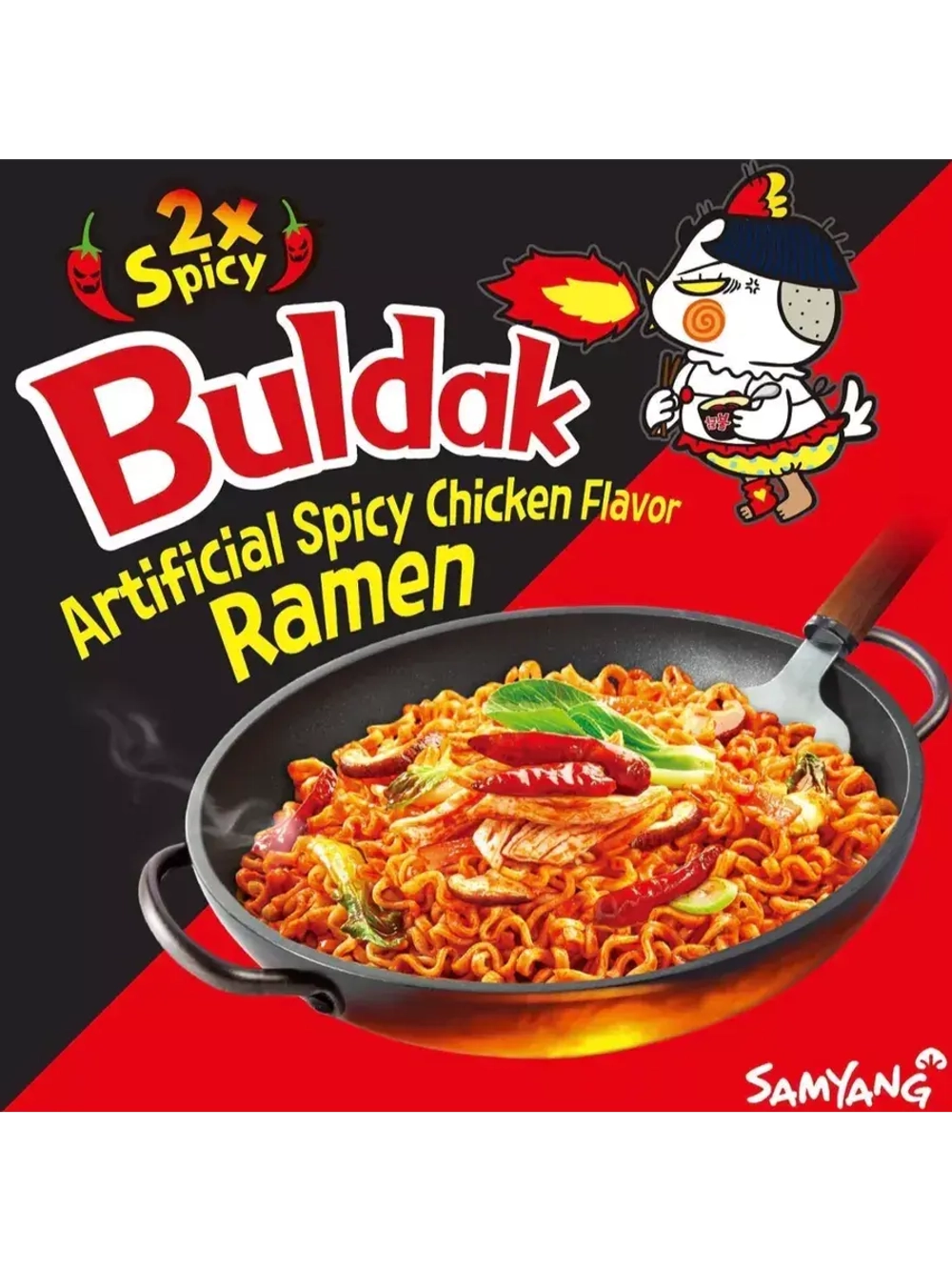 Лапша со вкусом очень острой курицы 2x Spicy 140 г * 3 шт