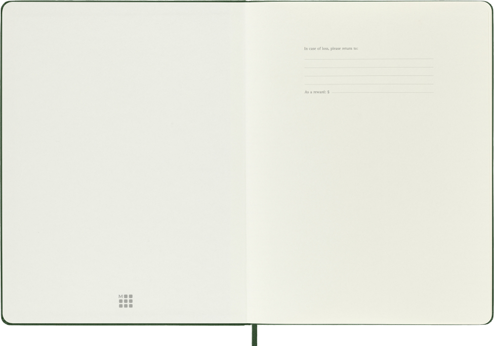 Блокнот Moleskine Classic (QP092K15) 19х25cм 192стр. нелинованный твердая обложка зеленый
