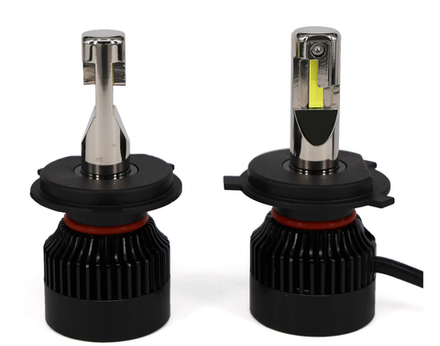 Светодиодные лампы H4 Sariti K5 с обманкой, с вентилятором, 5500K, 12V, 50W (комплект, 2шт)