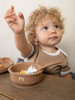 Набор посуды для детей - миска и ложка Мишка, Hazelnut