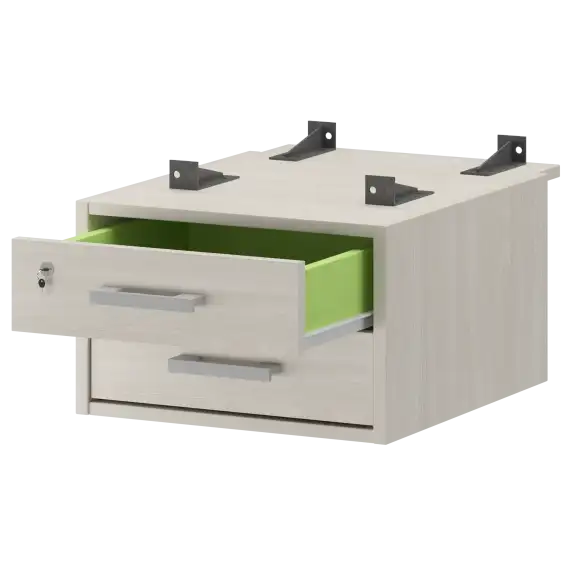 Тумба подвесная для столов на м/каркасе гл.730 мм АМТ2-02М.73  432x546x296 Арго-М