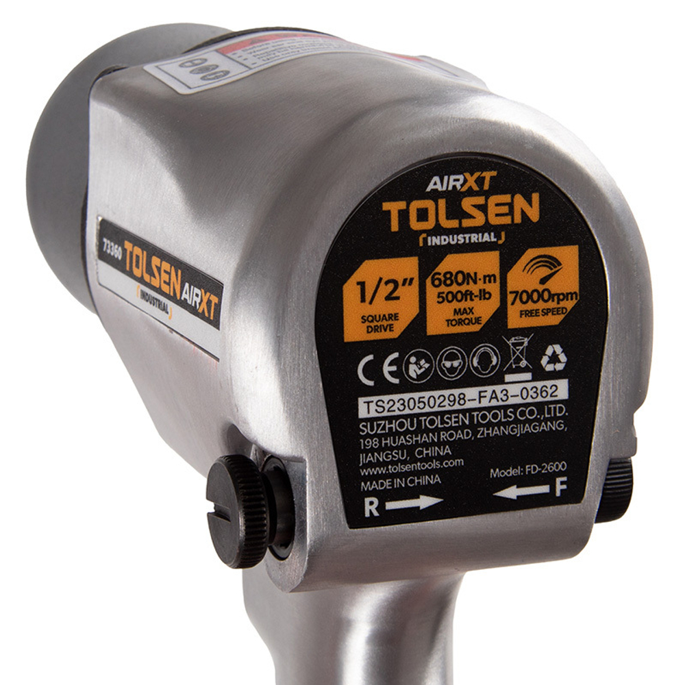 TOLSEN (TT73360) Гайковерт пневматический ударный 1/2", 680 Нм