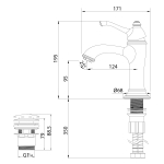 Смеситель Lemark Greek LM5506GG для раковины