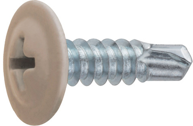 Саморез 4.2х16 мм с прессшайбой, цинк, со сверлом, RAL 1014 (50 шт в зип-локе) STARFIX