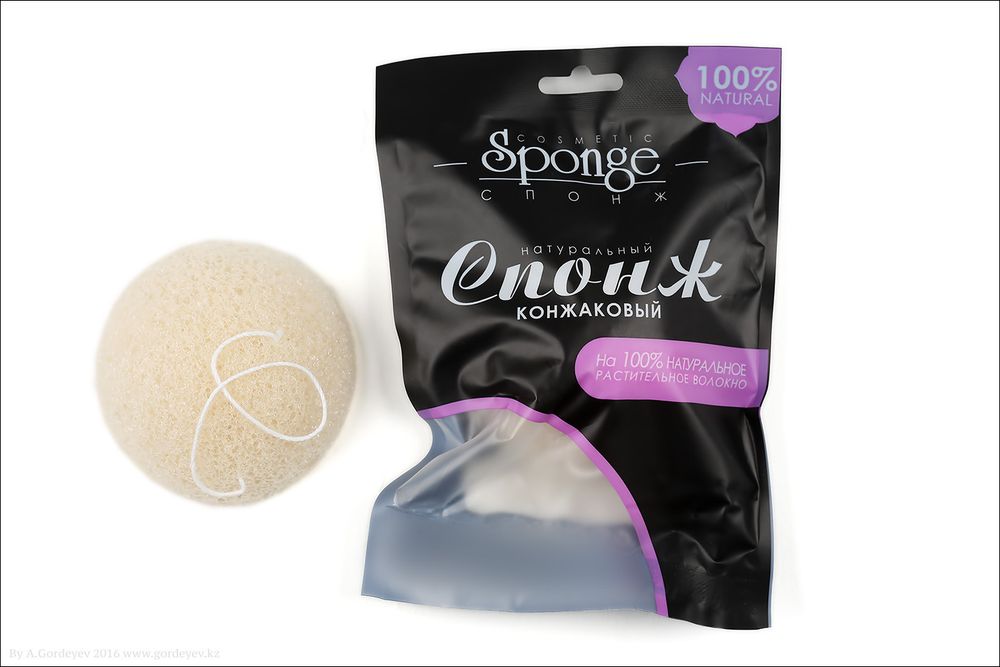 Конжаковый спонж натуральный Конжаковый спонж натуральный