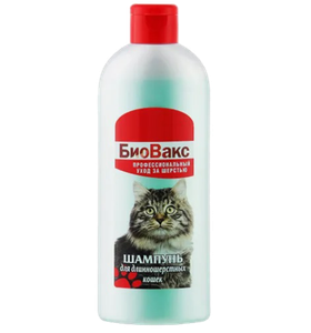 БиоВакс Шампунь для кошек длинношерстных 355мл. 18094