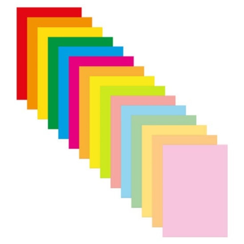 Бумага цветная mix 15цв, 75л, А4, 80г/м2, Brauberg Multicolor