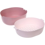 Дуршлаг пластиковый «SEGRETO» 32*25*11,5см пыльная роза