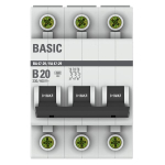 Автоматический выключатель 3P 20А (B) 4,5кА ВА 47-29 Basic