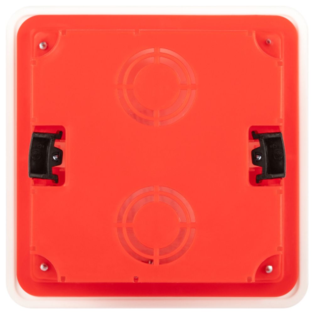 Распаячная коробка ЭРА KRP-92-92-45 скрытой установки красно-белая 92х92х45мм для полых стен саморезы крышка IP20