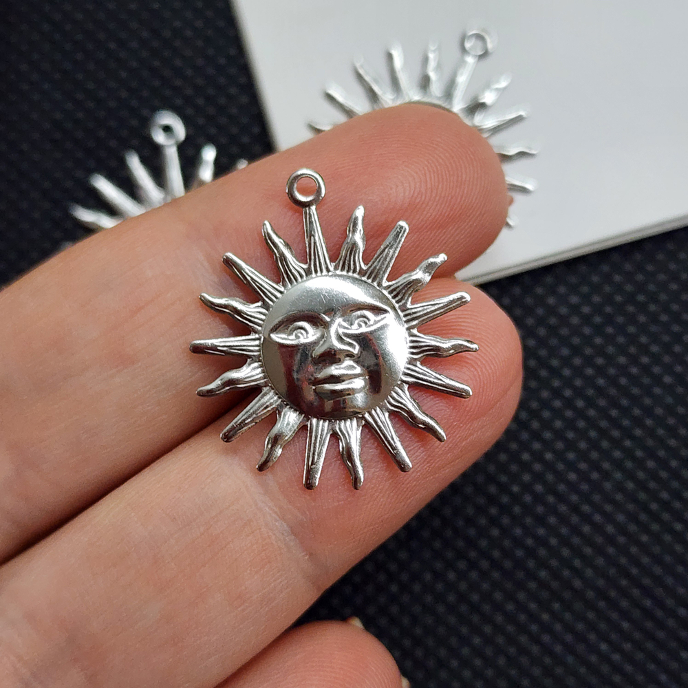 Подвеска солнце, сталь, 25мм, штучно