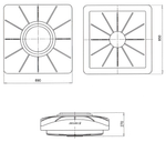 Бак для душа пластиковый плоский STERH 150 л. емкости для душа (85x85x29см;черный) - арт.555115