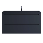 Тумба с раковиной Uperwood Tanos-Classic Quartz 100 см, черная/уголь