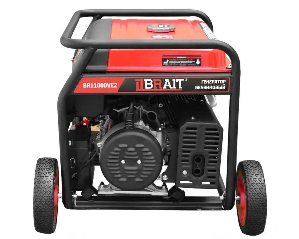 Генератор бензиновый BRAIT BR11000VE2 (8.0/8.5 кВт, 220 и 380 В, трехфазный, электростартер, счетчик моточасов) / бензогенератор / резервное питание