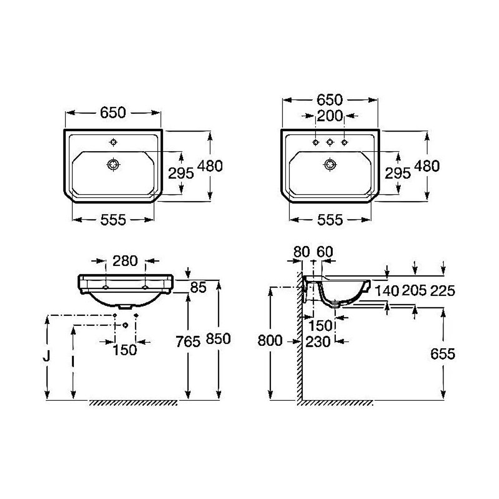 73270A1000 CARMEN РАКОВИНА 650Х480 1 ОТВ. ДЛЯ СМЕС.