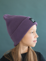 Шапка вязаная весенняя/осенняя (Фиолетовый) УНО