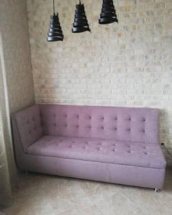 Скамья прямая Спектрум с боковой спинкой (розовая)