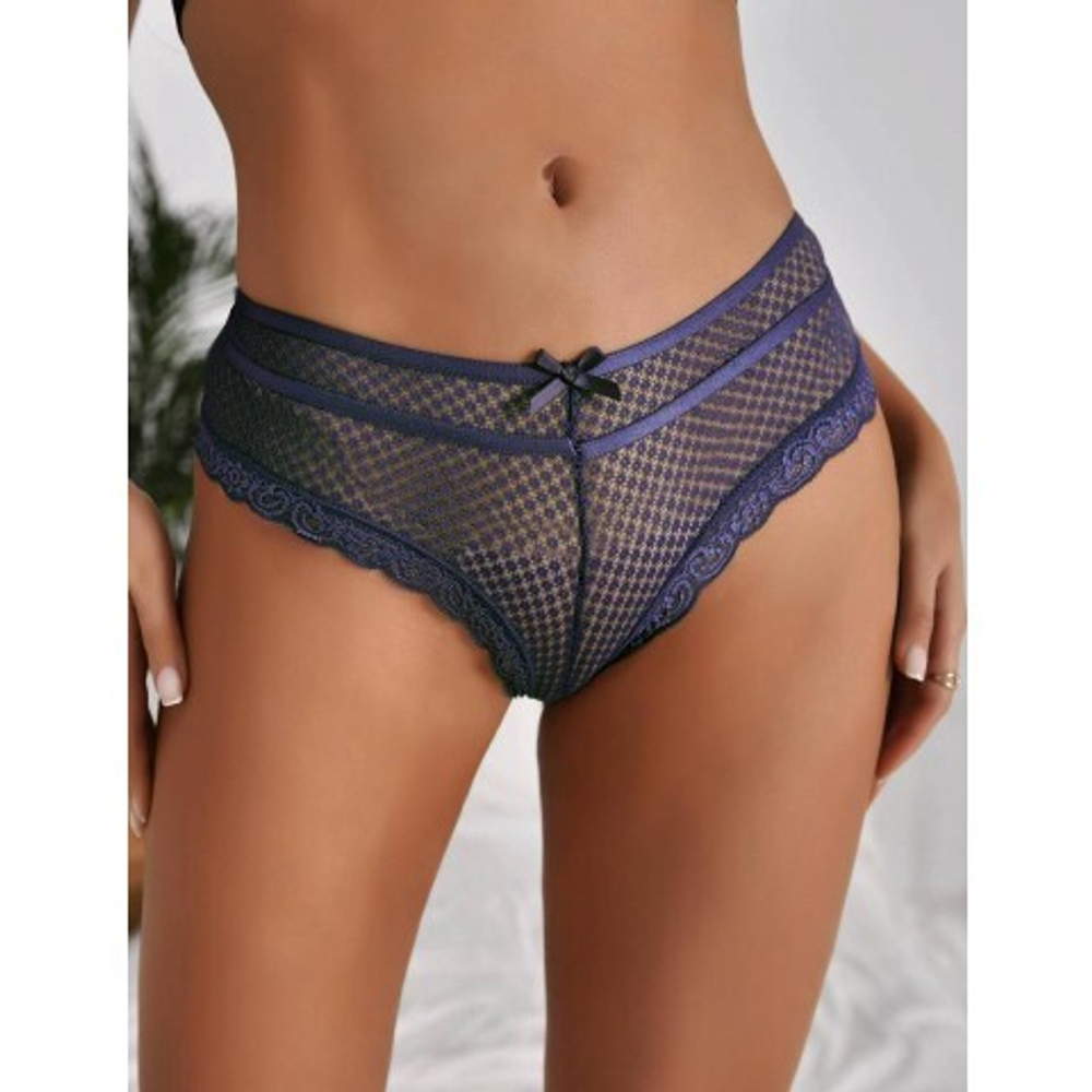 Трусики танга Ladies, синие, XS-S