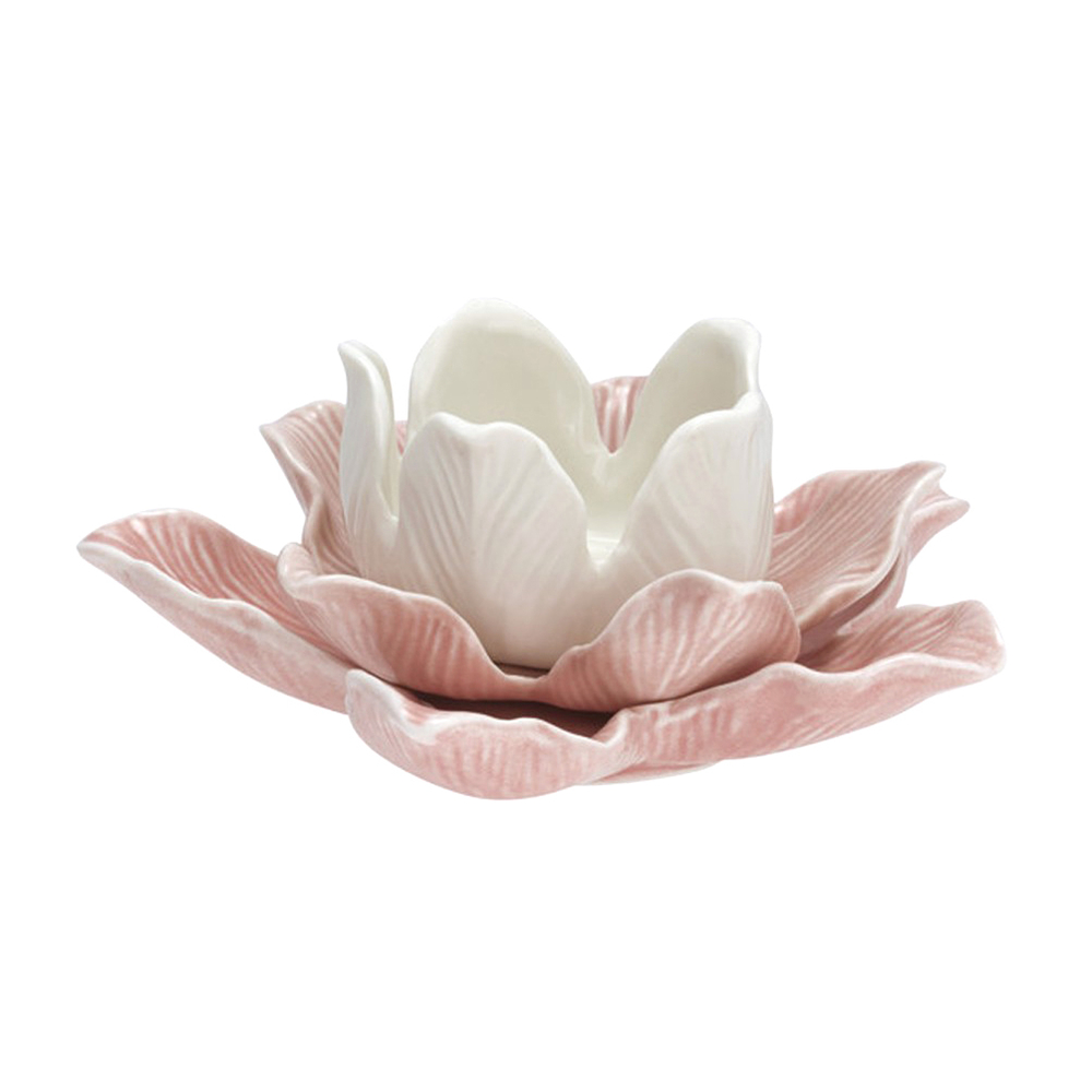 Подсвечник Flower pale pink medium