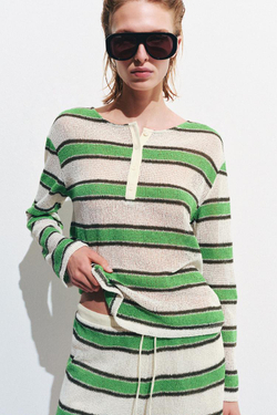 ZARA ШОРТЫ В СЕЛЬСКОМ СТИЛЕ, ПОЛОСКИ
