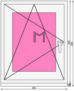 Пластиковое окно 800 х 650 ТермА Эко + Москитная сетка