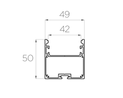 Профиль накладной алюминиевый LC-LP-5050-2 Anod