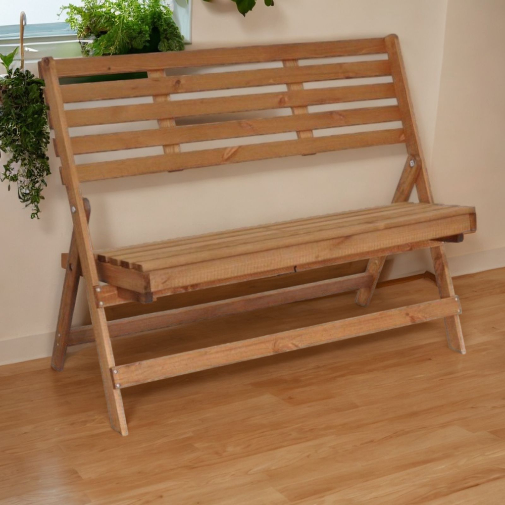 Складная скамья для дачи и дома Петра, деревянная из со спинкой
