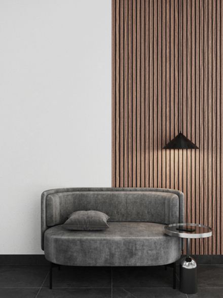 Акустическая панель шпон амер.ореха, упаковка 5шт.(4,2кв.м.)