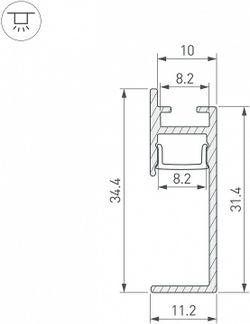 Профиль для плинтусов Arlight ARH-PLINTUS 043599