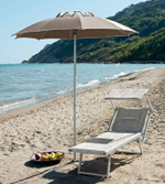 Шезлонг-лежак металлический Magnani Smart, серебристый