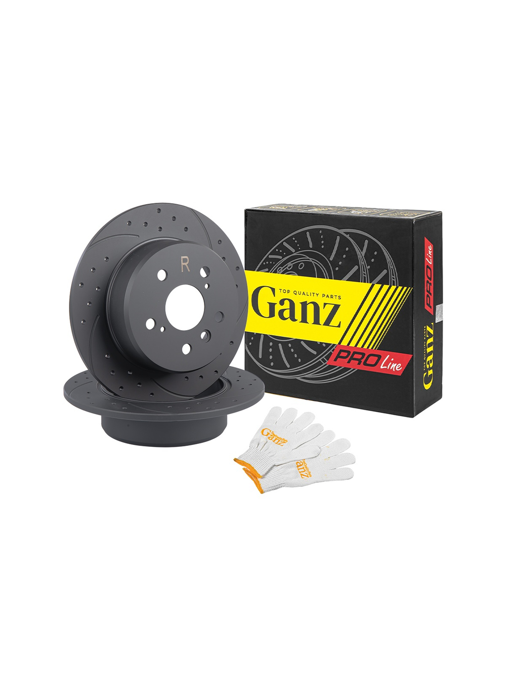 Диск тормозной задний перфорированный PRO-LINE с покрытием комплект TOYOTA CAMRY 01-06 GANZ GIJ06137S