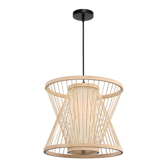 SL6241.503.01 Светильник подвесной ST-Luce Древесный/Белый E27 1*40W ALMA