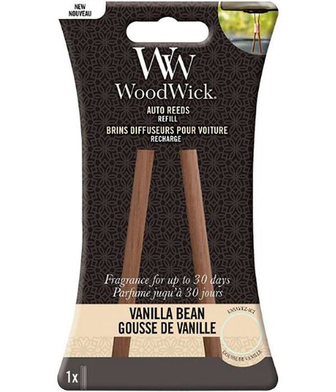Ванильный боб, палочки для ароматизатора в авто, WoodWick