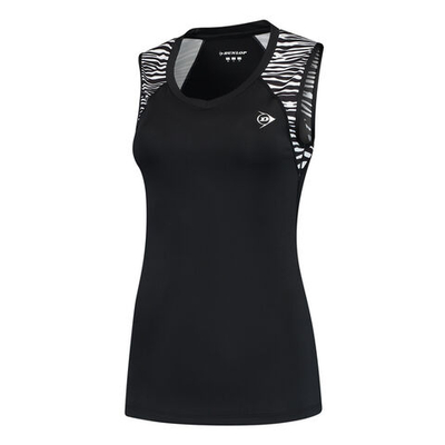 Женская теннисная майка Dunlop Game Tank Top Women - Black, White