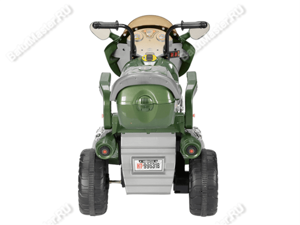 Детский трехколесный электромотоцикл "MalinaBay HT-99631В" зеленый