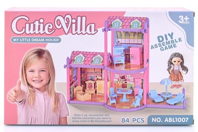 Дом для куклы с куклой и мебелью коробка ABL1009