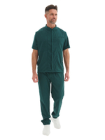 Рубашка медицинская мужская Тезис TZ700 на молнии, черный, 50