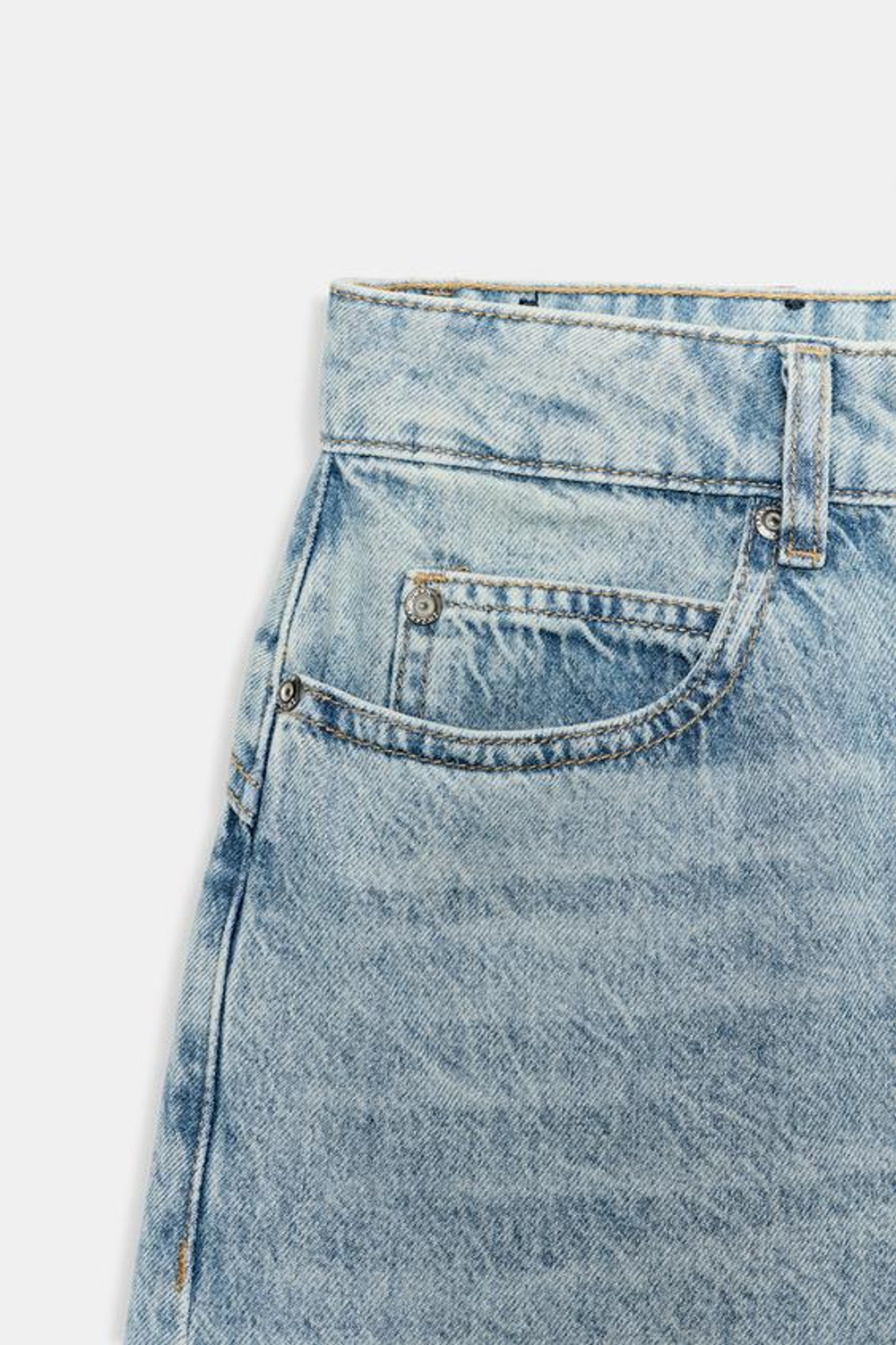 ZARA ДЖИНСЫ ZW COLLECTION LOOSE BARREL СО СРЕДНЕЙ ПОСАДКОЙ, ГОЛУБОЙ