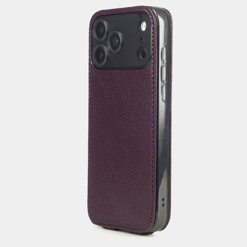Чехол для iPhone 17 Pro - кожа козы, фиолетовый