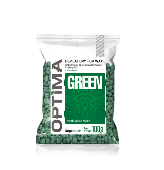 Воск в гранулах Depiltouch с алоэ Optima green 100 гр.