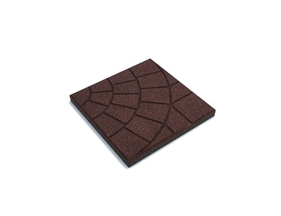 Резиновая плитка "Паутинка" 35х35х1 см Коричневая