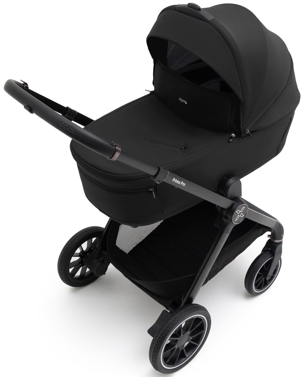 Коляска Agex Prima Pro 3 в 1 с автокреслом i-Safe Black APP626 Black (Черный)